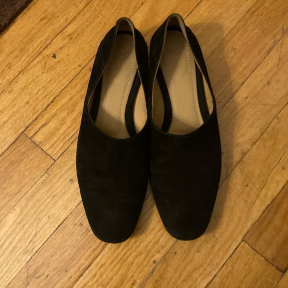The Row Noelle loafer mules suede leather flats